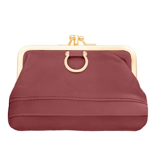 Medium Läderväska Läderväska Burgundy