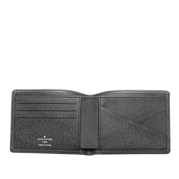 Pre-owned Louis Vuitton Taiga Multiple Wallet Black