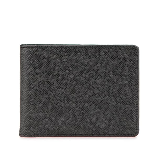 Pre-owned Louis Vuitton Taiga Multiple Wallet Black