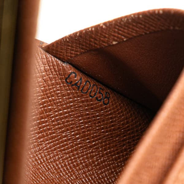 Pre-owned Louis Vuitton Monogram Porte Monnaie Billets Viennois Brown