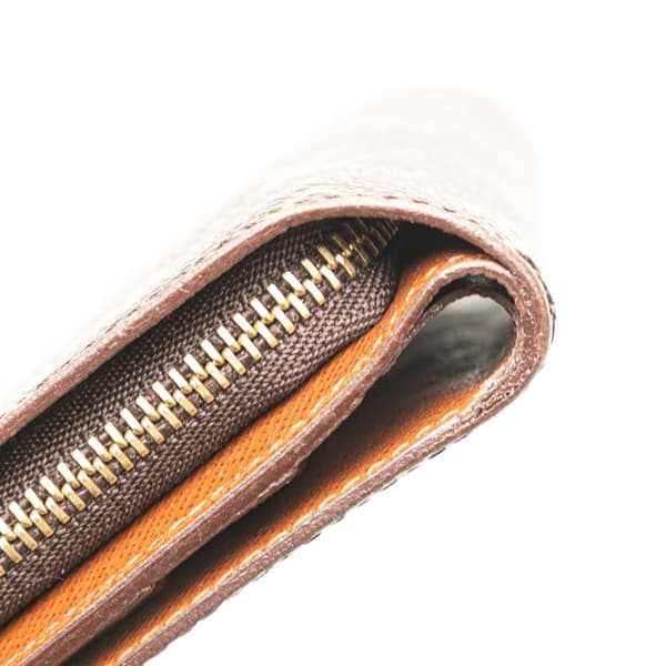 Pre-owned Louis Vuitton Monogram Porte Papier Zipped Wallet Brown