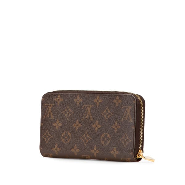 Pre-owned Louis Vuitton Monogram Zippy Long Wallet Brown