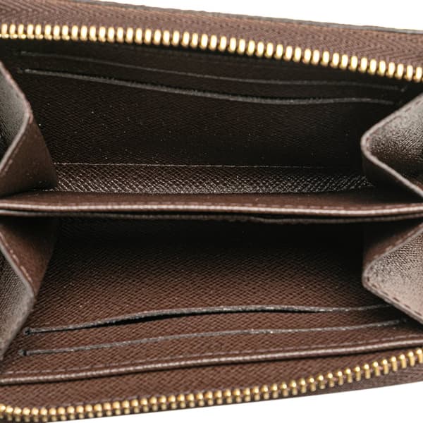 Pre-owned Louis Vuitton Damier Ebene Zippy Coin Purse Brown
