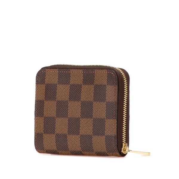 Pre-owned Louis Vuitton Damier Ebene Zippy Coin Purse Brown