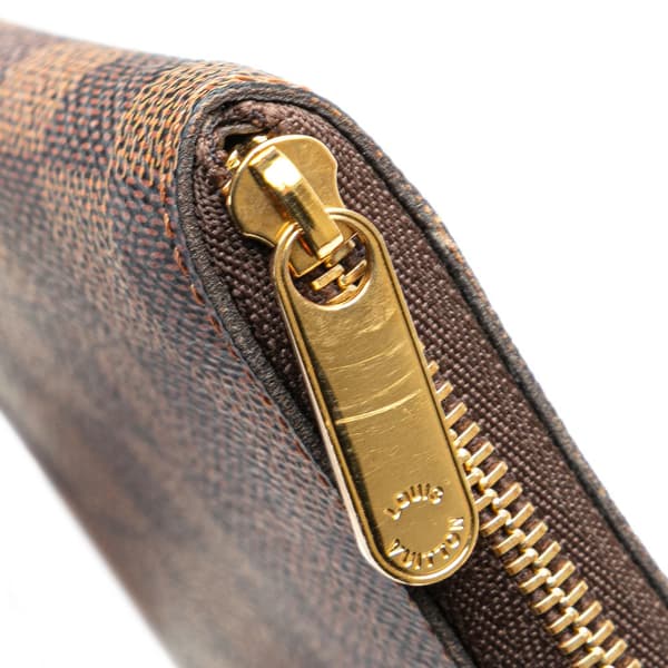 Pre-owned Louis Vuitton Damier Ebene Zippy Coin Purse Brown