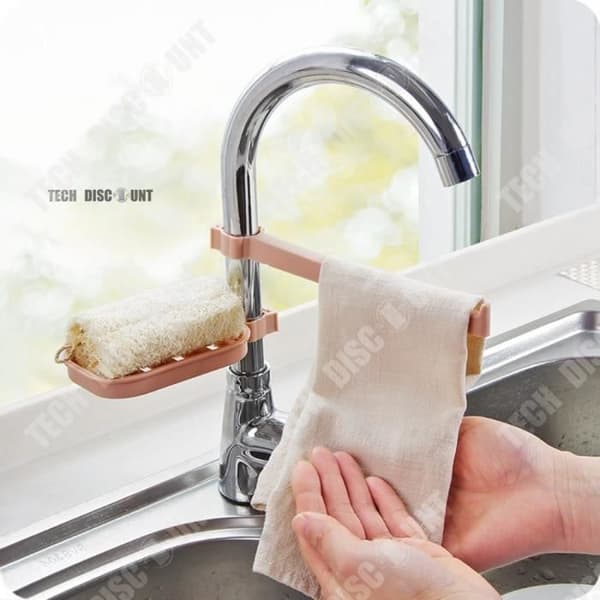 TD® Duschsvamphållare Diskbänk och väggmonterad tvål Handduschklämma Original Creative Design Korg Förvaringshållare Organizer
