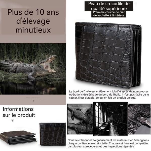 Portfölj INN® 21x12x4cm kort plånbok för män Med 7 kortfack i högkvalitativ kalvskinn