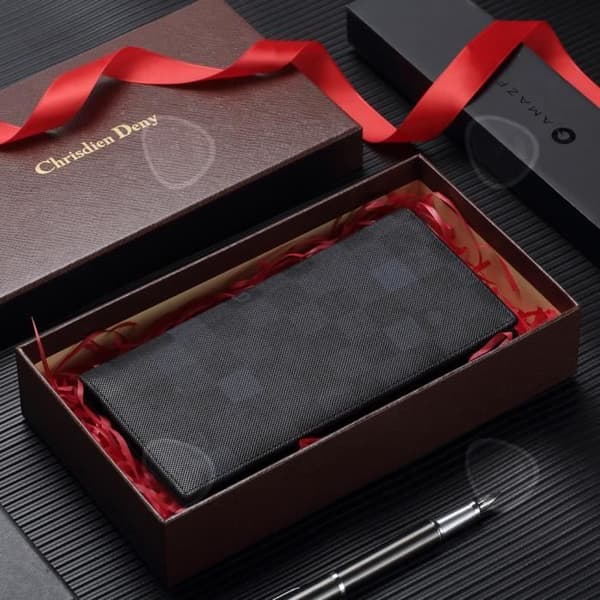 CONFO® Business Wallet Color Läderplånbok för män Lång kostymjacka Farsdagspresent