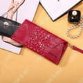 Miniatyrbild 4 av 4: TD® Bright Red PU Läder Lång Plånbok Imitation Crocodile Skin Patent Lyx Clutch Myntväska Multifunktionskorthållare