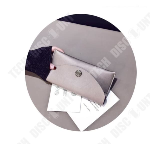 TD® Enkel plånbok, enfärgad, damplånbok, lång plånbok, slitstark, mjuk, damkoppling
