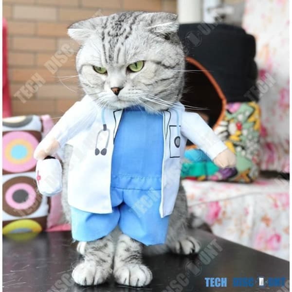 TD® Dräkt Läkare Katt Hund Söt liten storlek Hane Kvinna Husdjur Hemdräkt Kläder Rolig Jumpsuit