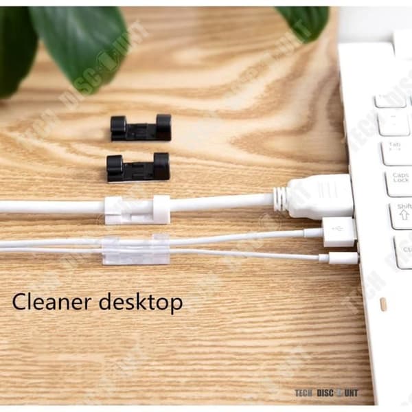TD® självhäftande kabelklämma skrivbordsdekal bil iphone usb dörr vägg pc-stöd telefon mus arrangör praktisk förvaring