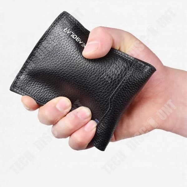TD® korthållare plånböcker herr dam flik med flik svart läder dam myntväska allt i ett present herrfack plånbok