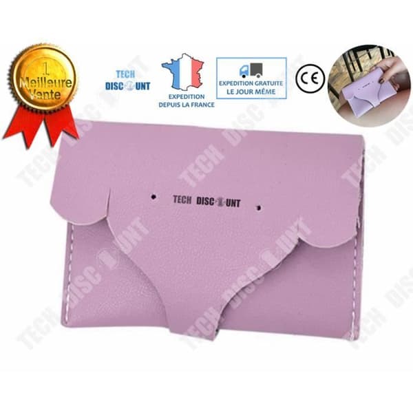TD® Pink Flap Clutch / Elephant Head / Pink Elephant Wallet / Handväska