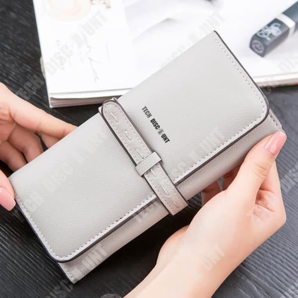 TD® Lång Clutch-plånbok för kvinnor/Beige/Trendig/Praktisk