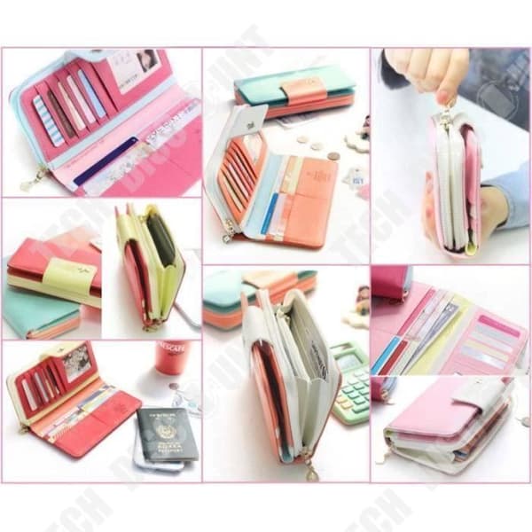 Wallet-TD® -Röd-Double Security-PU Läder