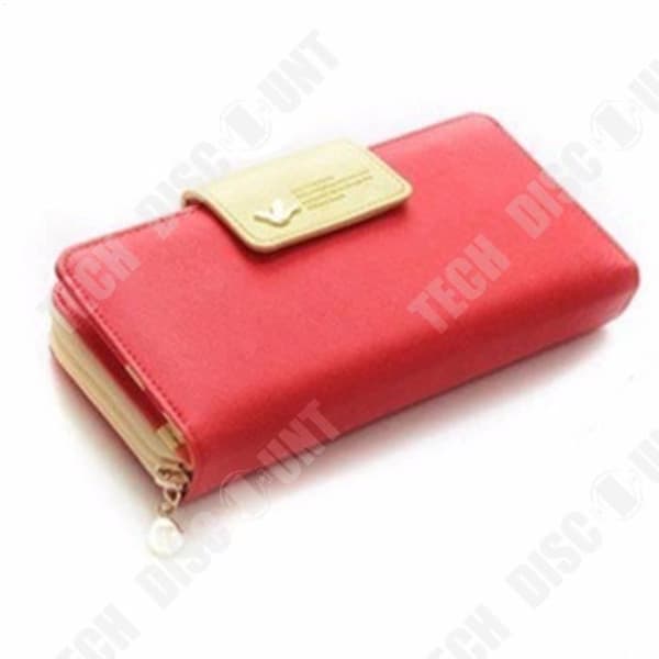 Wallet-TD® -Röd-Double Security-PU Läder