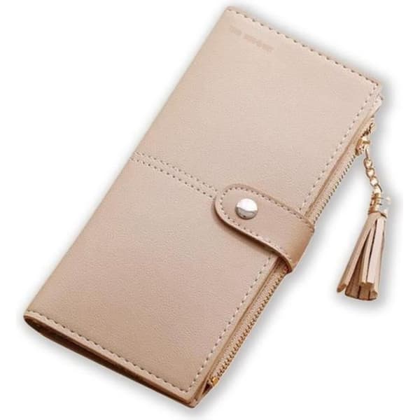 TD® Damplånbok Enkel lång tofs Myntväska Korthållare Plånbok / Beige väska/ Fransar/ Praktisk estetik