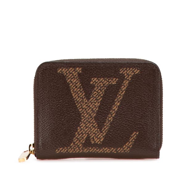 Pre-owned Louis Vuitton Monogram Giant Zippy Coin Purse Brown