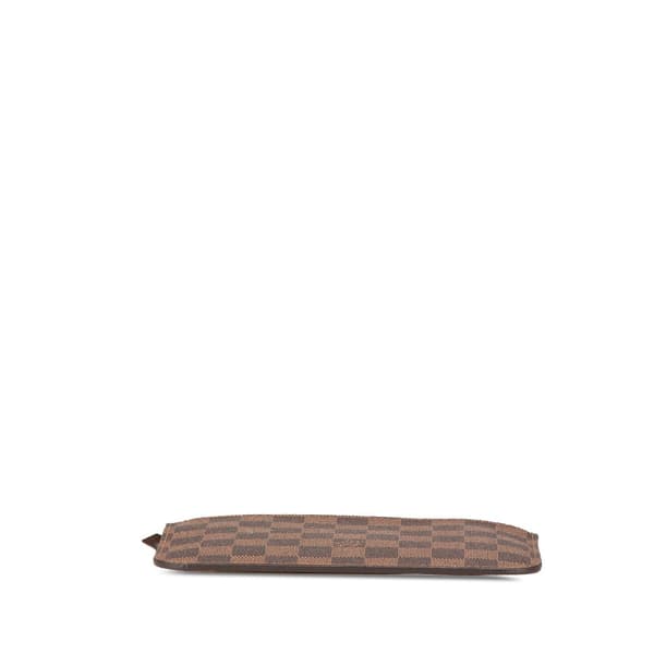 Pre-owned Louis Vuitton Damier Ebene Neverfull Pouch Brown