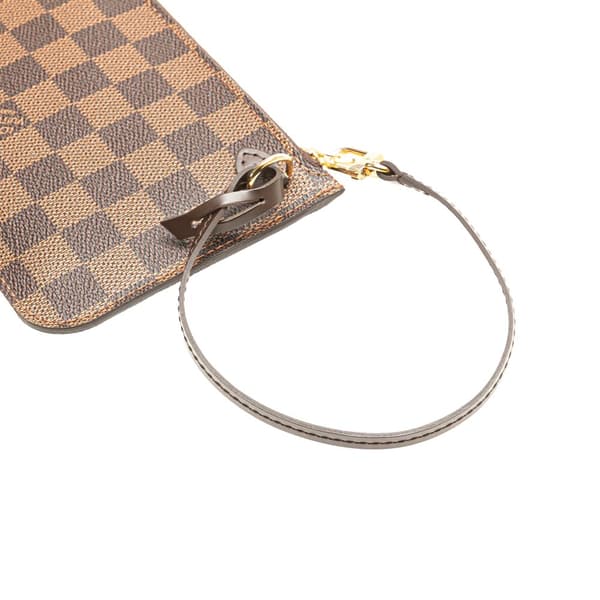 Pre-owned Louis Vuitton Damier Ebene Neverfull Pouch Brown