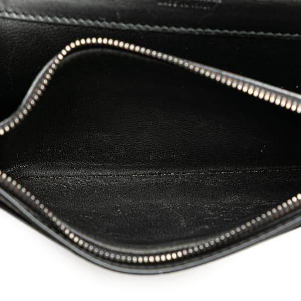 Pre-owned Bottega Veneta Nappa Intrecciato Continental Flap Wallet Black