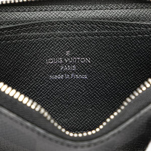 Pre-owned Louis Vuitton Damier Graphite Zippy Coin Pouch Black