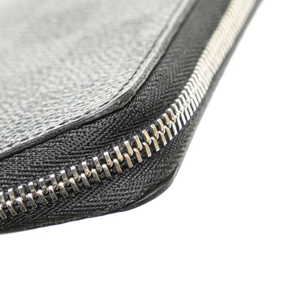 Pre-owned Louis Vuitton Damier Graphite Zippy Coin Pouch Black