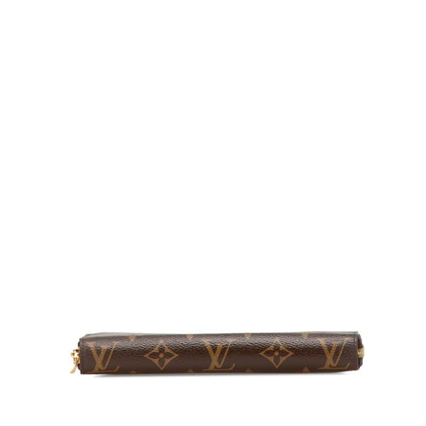 Pre-owned Louis Vuitton Monogram Zippy Long Wallet Brown