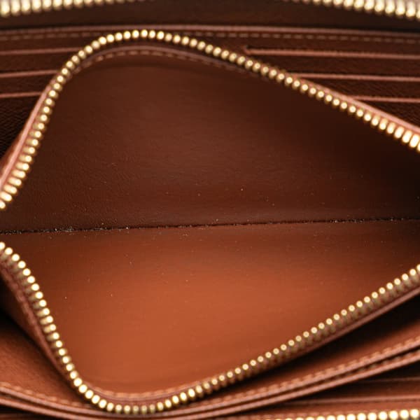 Pre-owned Louis Vuitton Monogram Zippy Long Wallet Brown