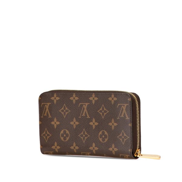 Pre-owned Louis Vuitton Monogram Zippy Long Wallet Brown