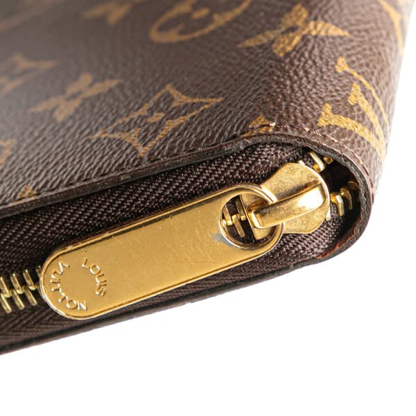 Pre-owned Louis Vuitton Monogram Zippy Long Wallet Brown