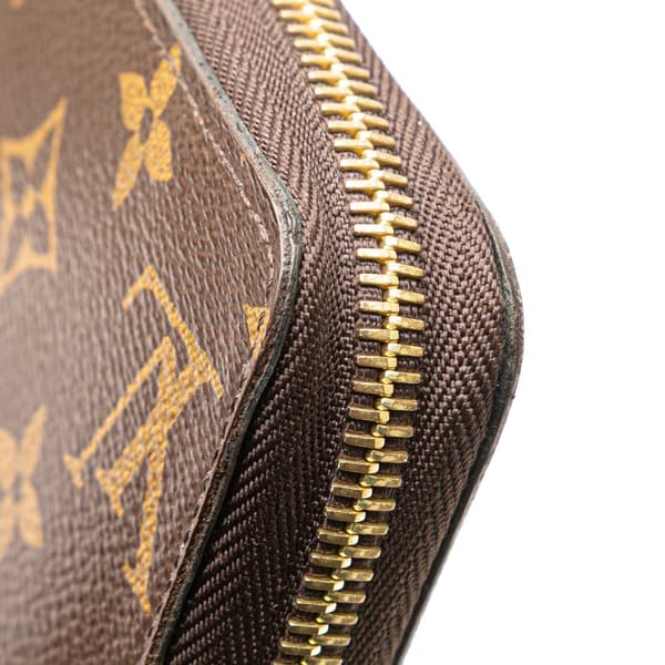 Pre-owned Louis Vuitton Monogram Zippy Long Wallet Brown