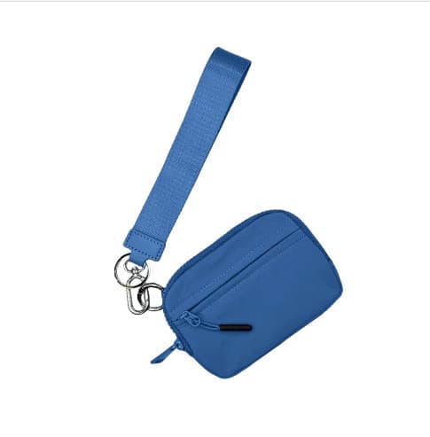 INF Handledsväska Nylon Myntbörs Liten Plånbok Korthållare Blå