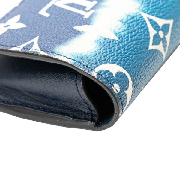 Pre-owned Louis Vuitton Monogram Escale Sunglasses Case Blue