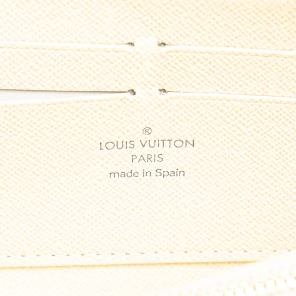 Pre-owned Louis Vuitton Damier Azur Zippy Wallet White