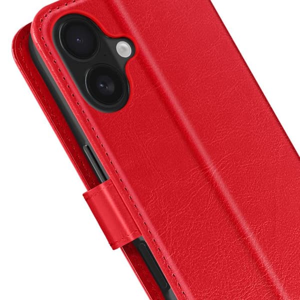 Portmonnäförvar för iPhone 16 Plus med handledsrem Mayaxess Röd