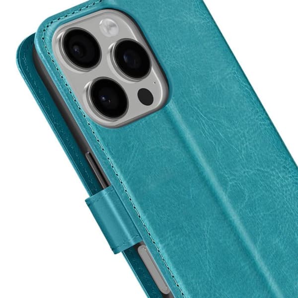 Fodral för iPhone 16 Pro Plånbok med Rem Mayaxess Turkos