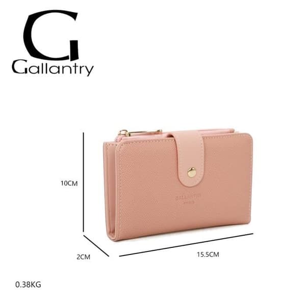 Portfölj och Kortfodral Kvinna Gallantry Gåvoset Rosa