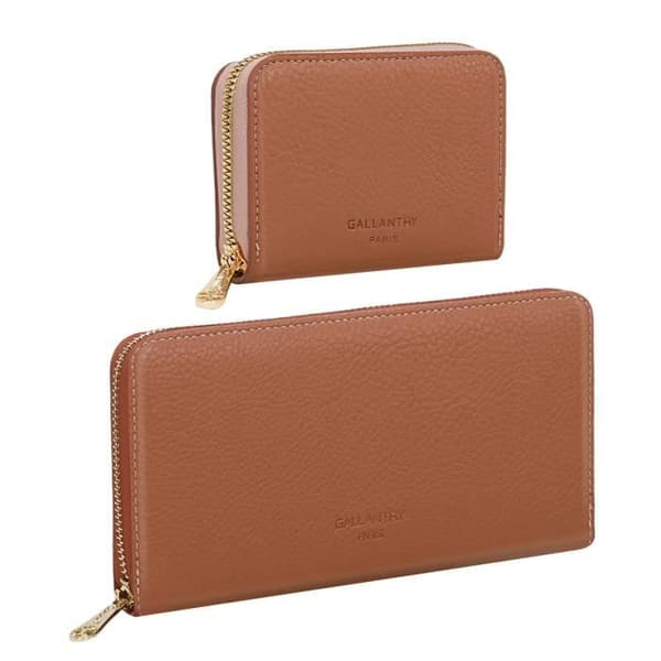 Coffret Gåva Plånbok och Kortfodral Kvinna Gallantry Taupe