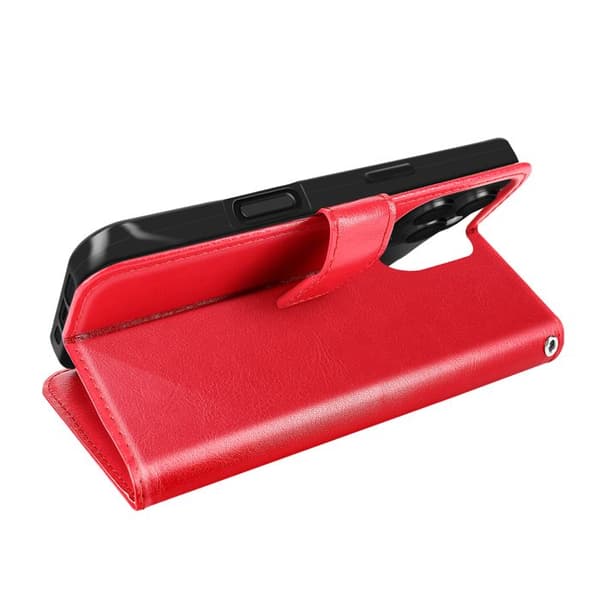 Fodral för iPhone 16 Pro Max Plånbok med Handrem Mayaxess Röd