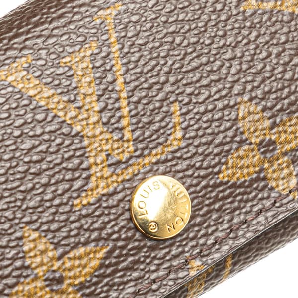 Pre-owned Louis Vuitton Monogram 4 Key Holder Brown