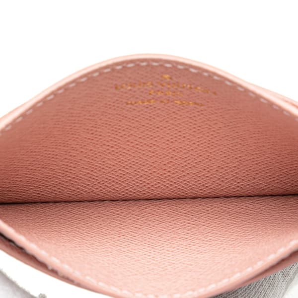 Pre-owned Louis Vuitton Damier Ebene Studded Card Holder Brown