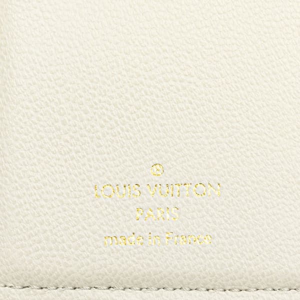 Pre-owned Louis Vuitton Monogram Embossed Lambskin Lou Wallet White
