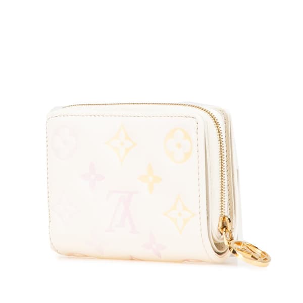 Pre-owned Louis Vuitton Monogram Embossed Lambskin Lou Wallet White