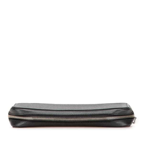 Pre-owned Louis Vuitton Taiga Zippy XL Long Wallet Black