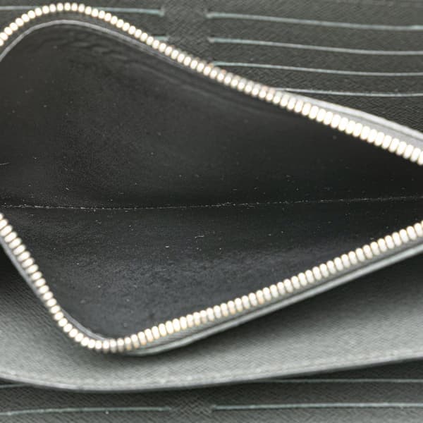 Pre-owned Louis Vuitton Taiga Zippy XL Long Wallet Black