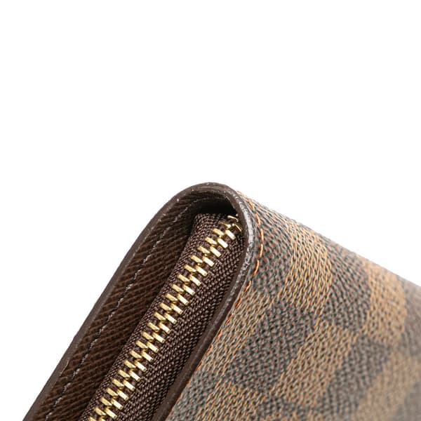Pre-owned Louis Vuitton Damier Ebene Zippy Wallet Brown