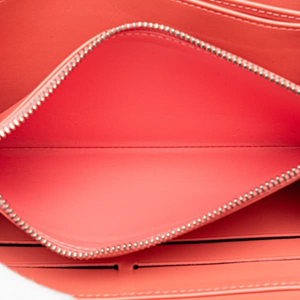 Pre-owned Louis Vuitton Monogram Vernis Zippy Long Wallet Pink