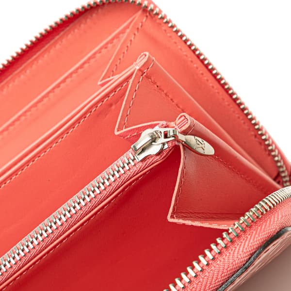 Pre-owned Louis Vuitton Monogram Vernis Zippy Long Wallet Pink